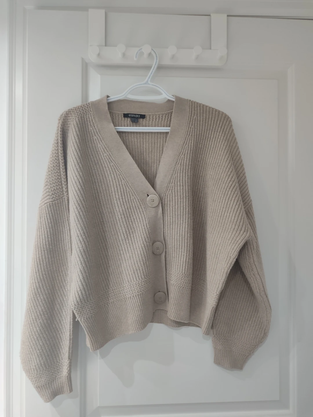 Smokey beige knit cardigan