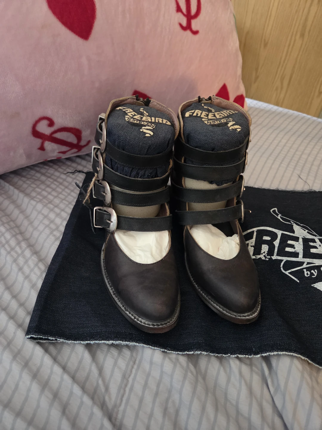 Freebird by Steven Women's Brown Leather Buckle Ankle Boots - photo 2
