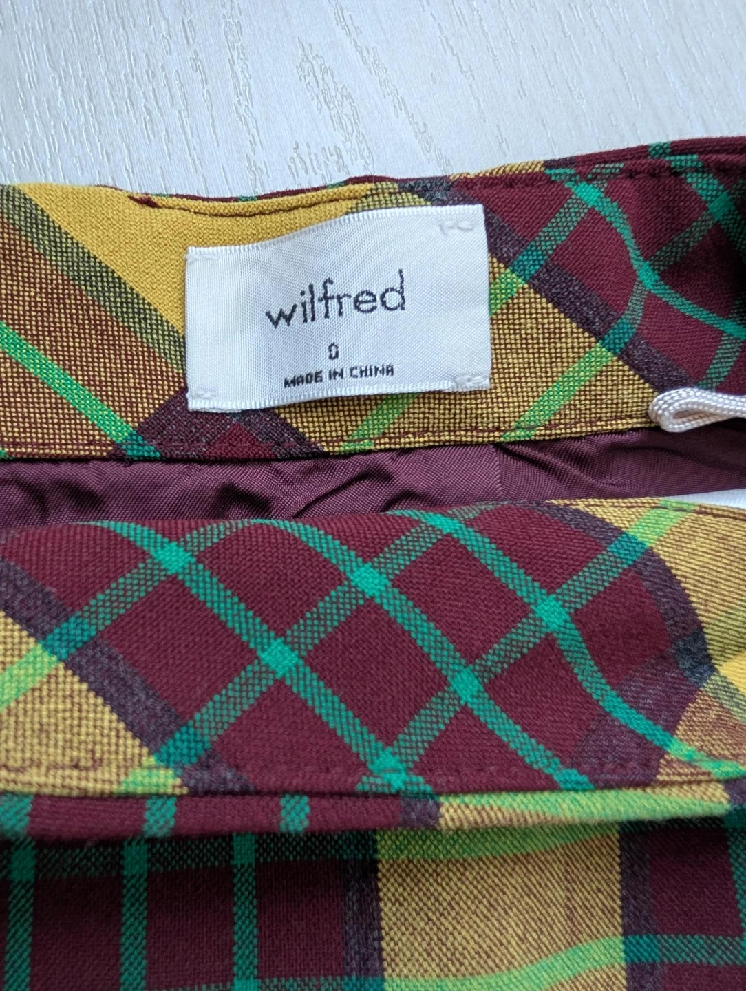 Aritzia Wilfred Plaid Mini Skirt - Size 0  Sunday best - photo 3