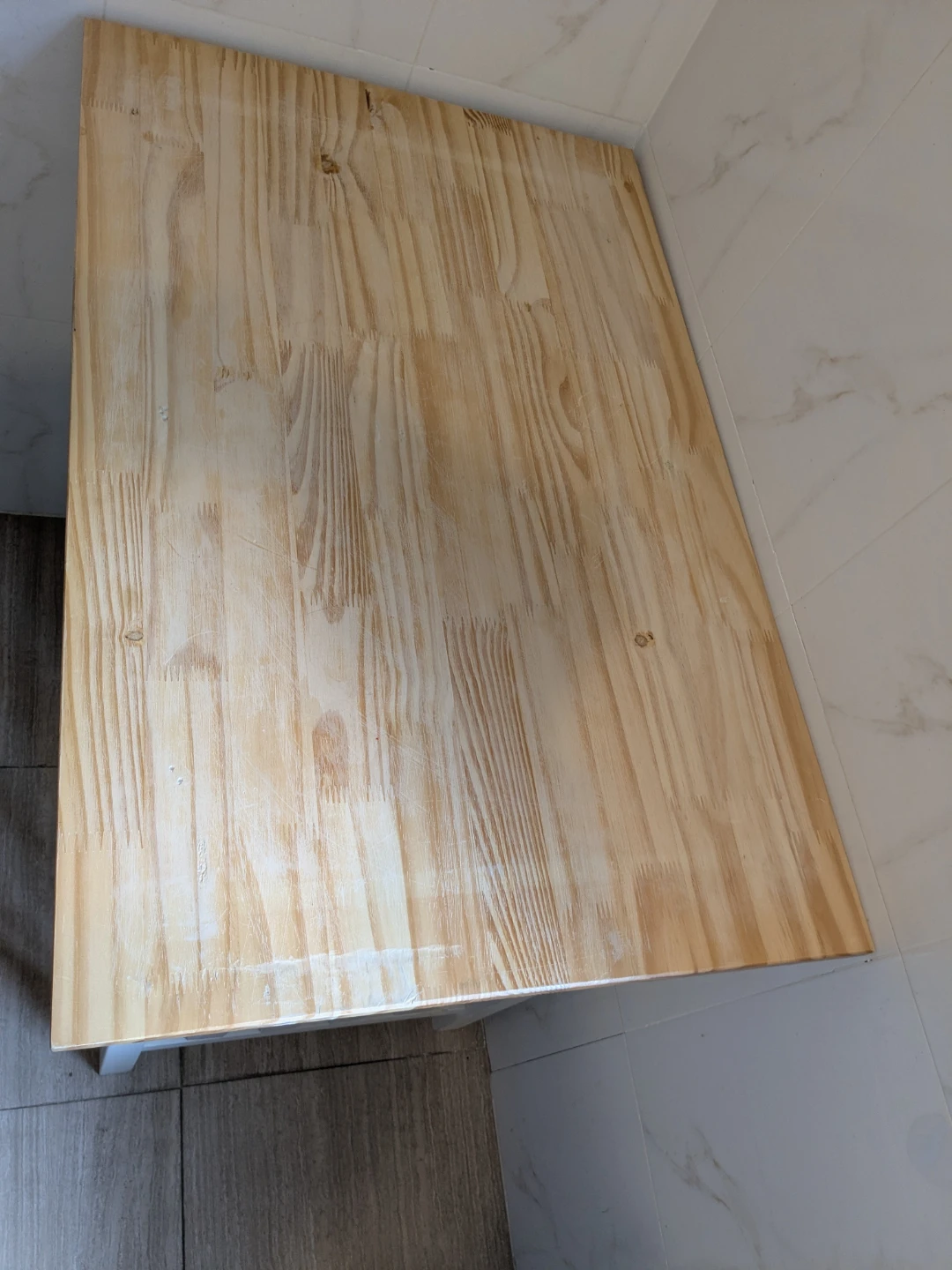 Pine Wood Top Console Table - photo 3