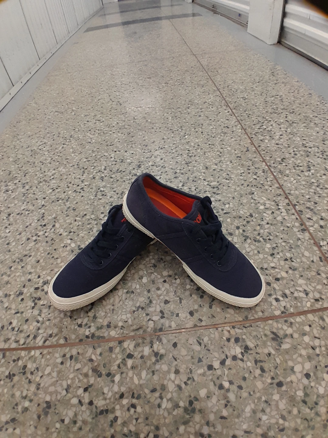 Polo Ralph Lauren Navy Canvas Sneakers Size 9 - photo 4
