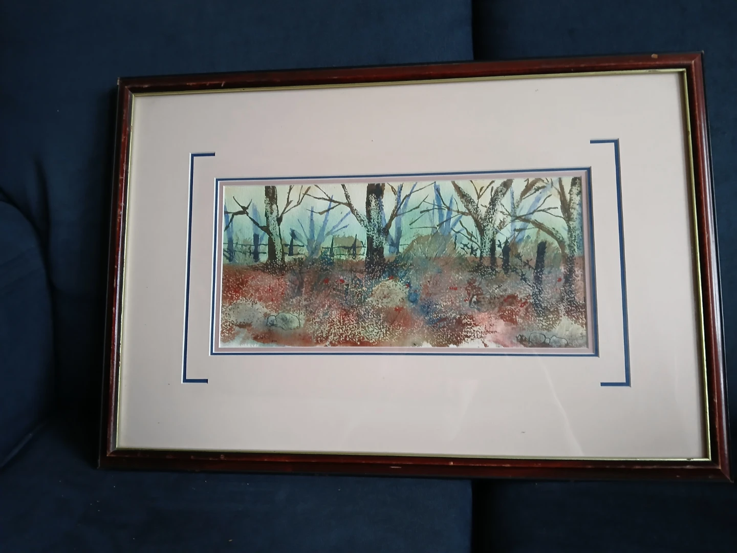 Framed Watercolour Landscape Painting