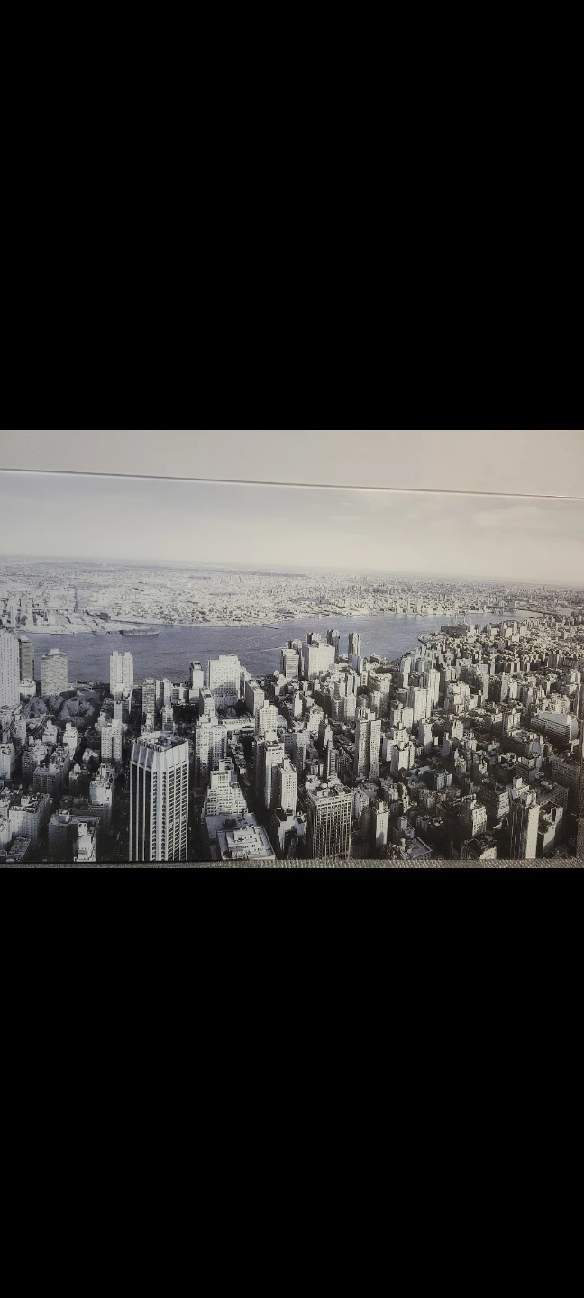Large Black and White Cityscape Wall Art - photo 3