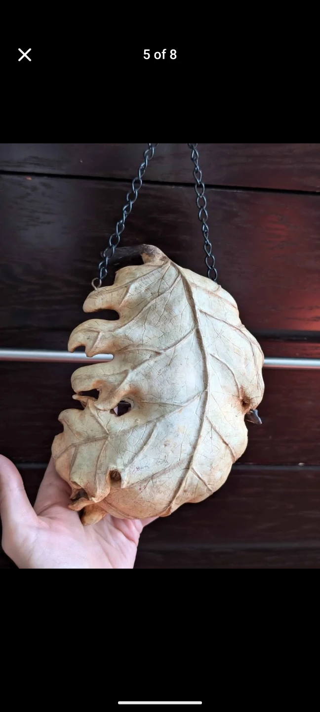 Whimsical spirit leaf Face Tea Light Holder Wall Decor - photo 5