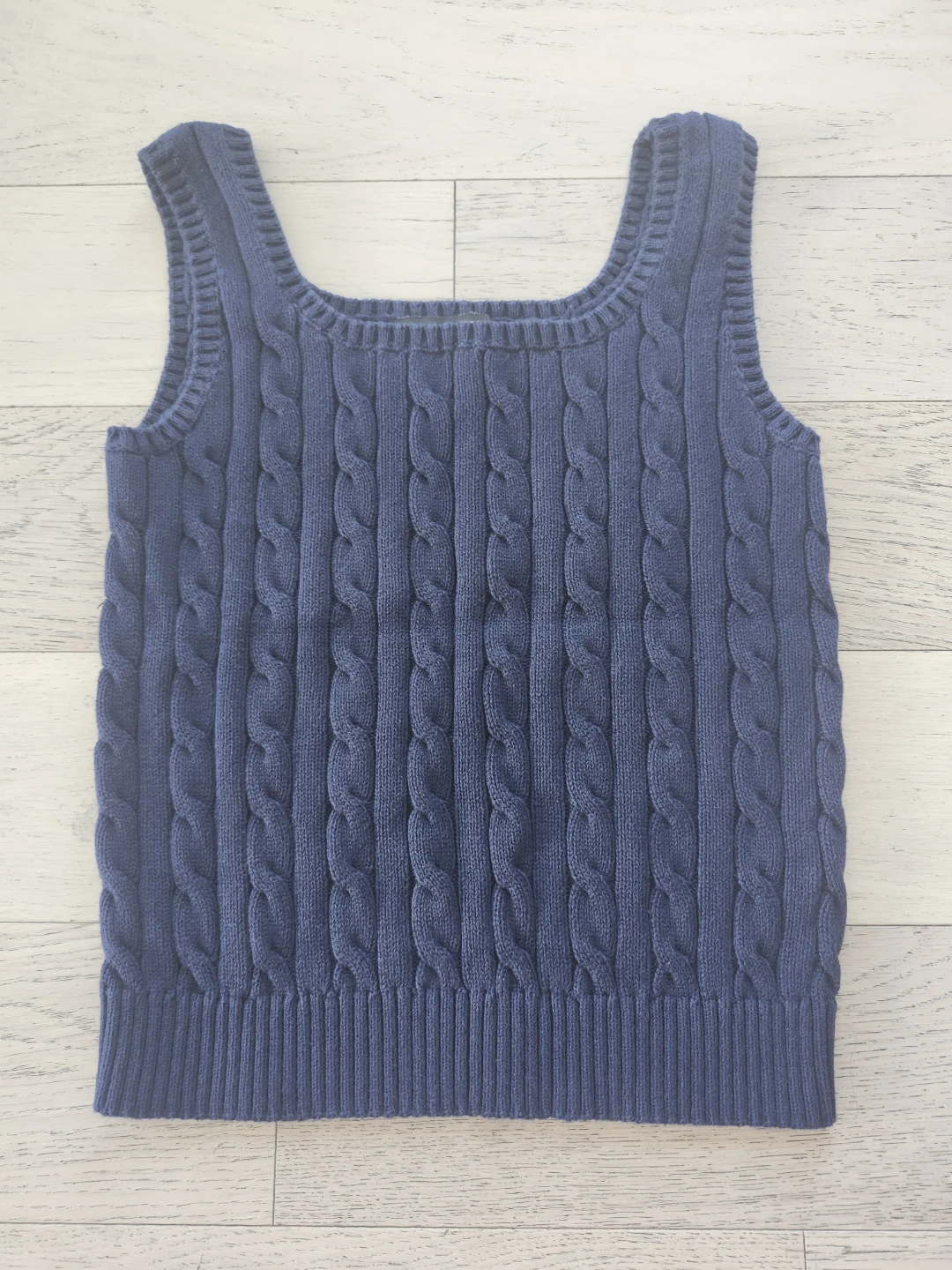 Lauren Ralph Lauren Navy Cable Knit Tank Top - Small
