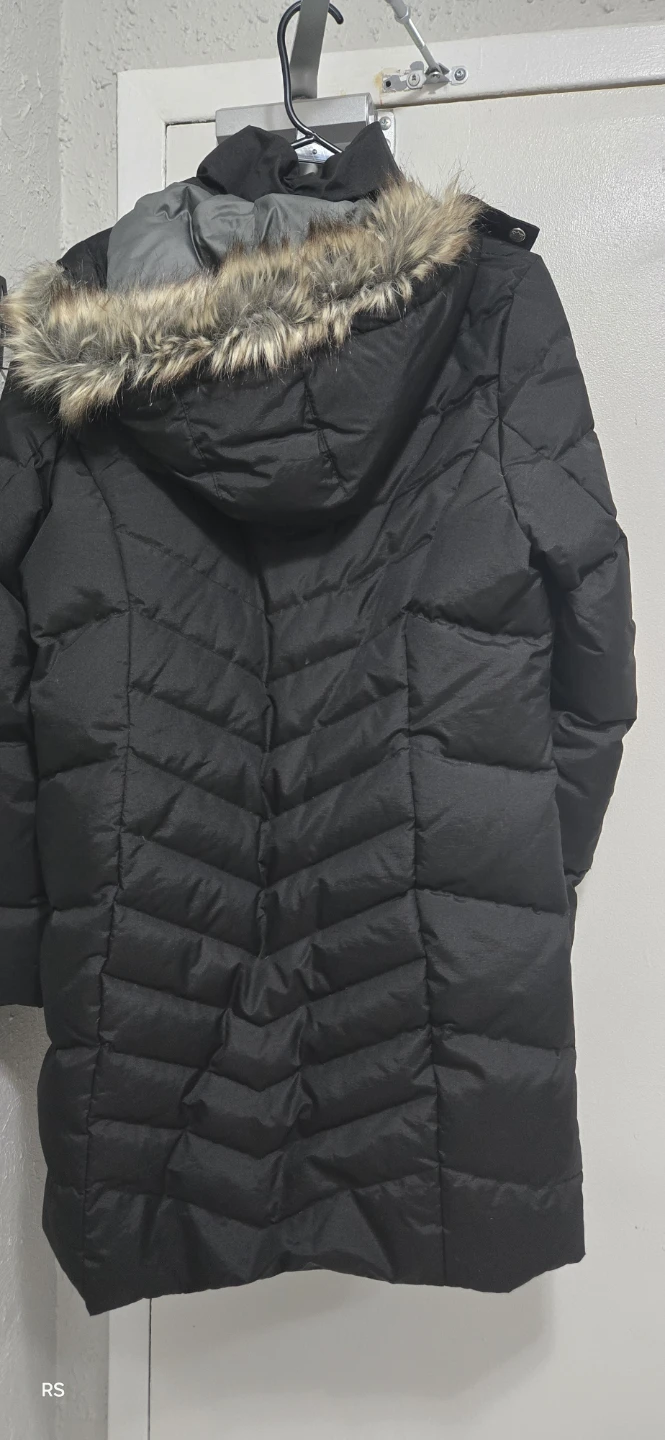 Eddie Bauer Women's Black Down Parka with Faux Fur Trim Hood - photo 3