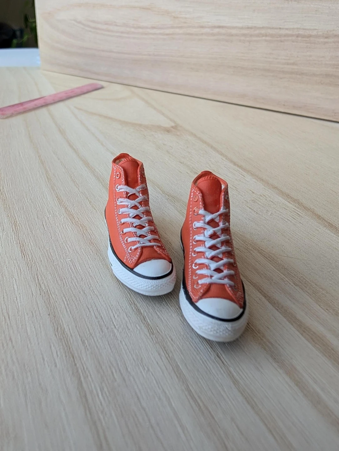 Toy Miniature Converse All Star High Top Shoes - Orange - photo 3