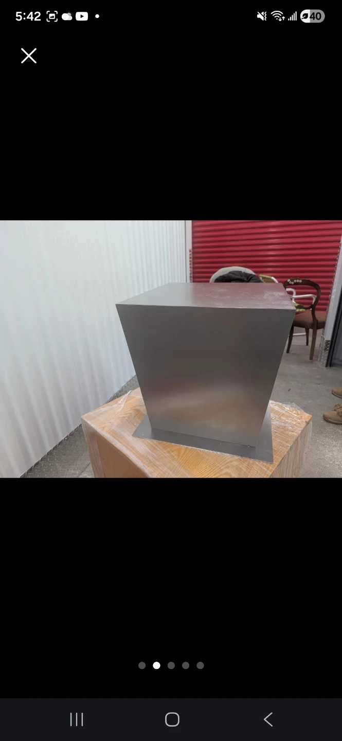 Modern Gray Pedestal Stand - photo 4