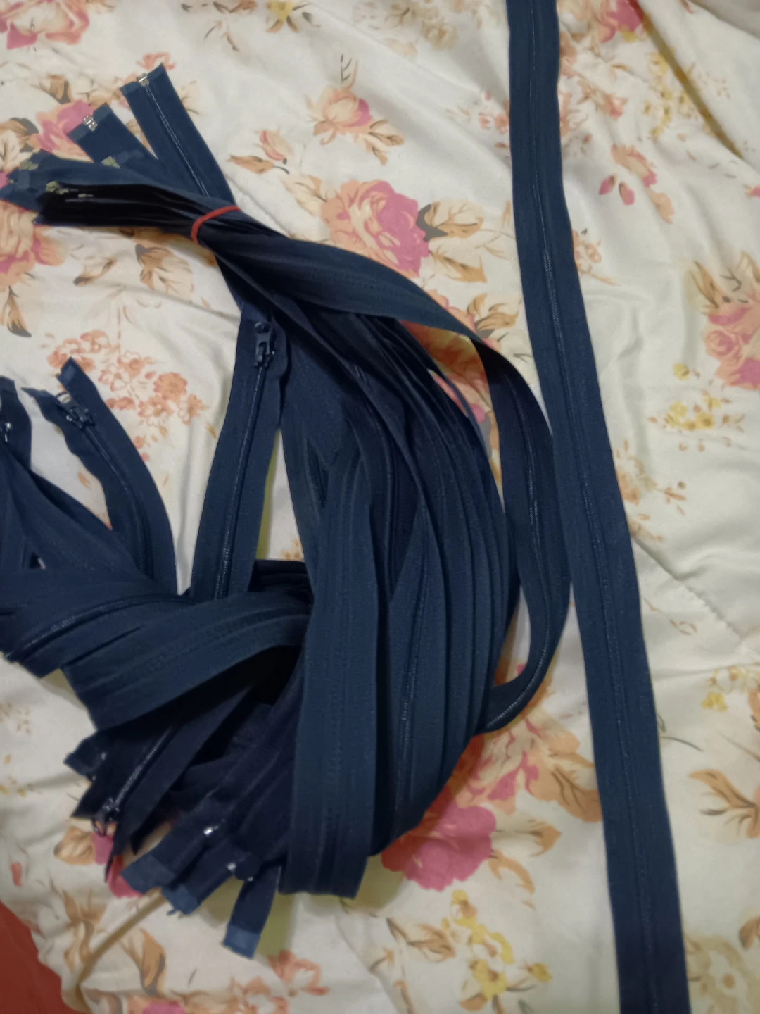 Bundle of 10 Dark Blue Zippers