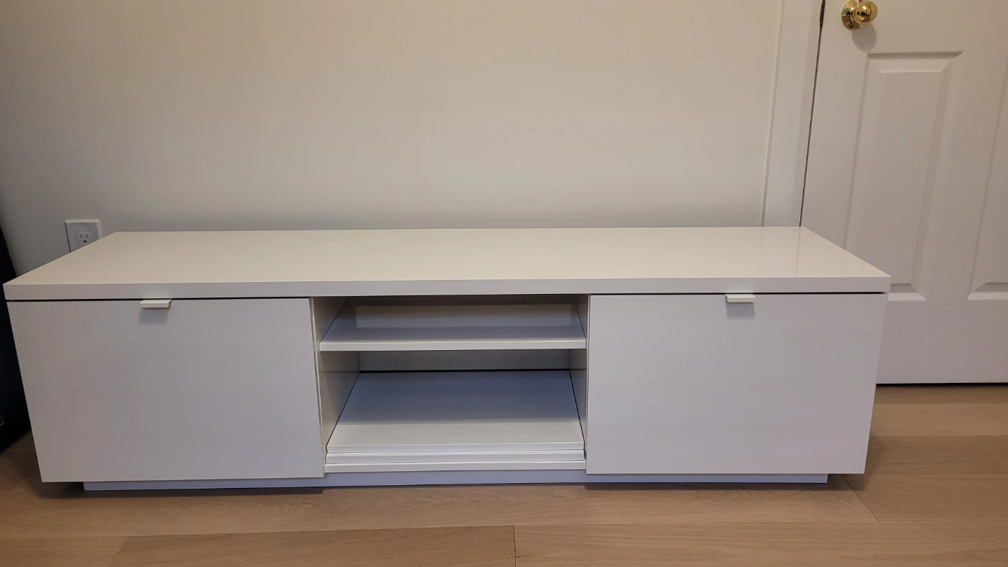 Ikea BYAS White Media Console TV Stand - photo 3