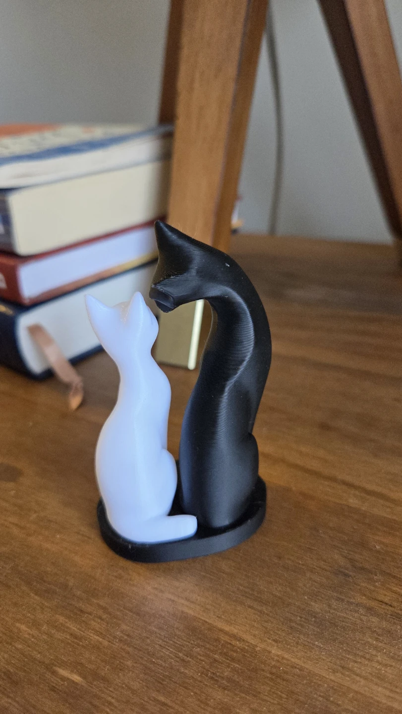 Black & White Cat Figurines Display *new - photo 2