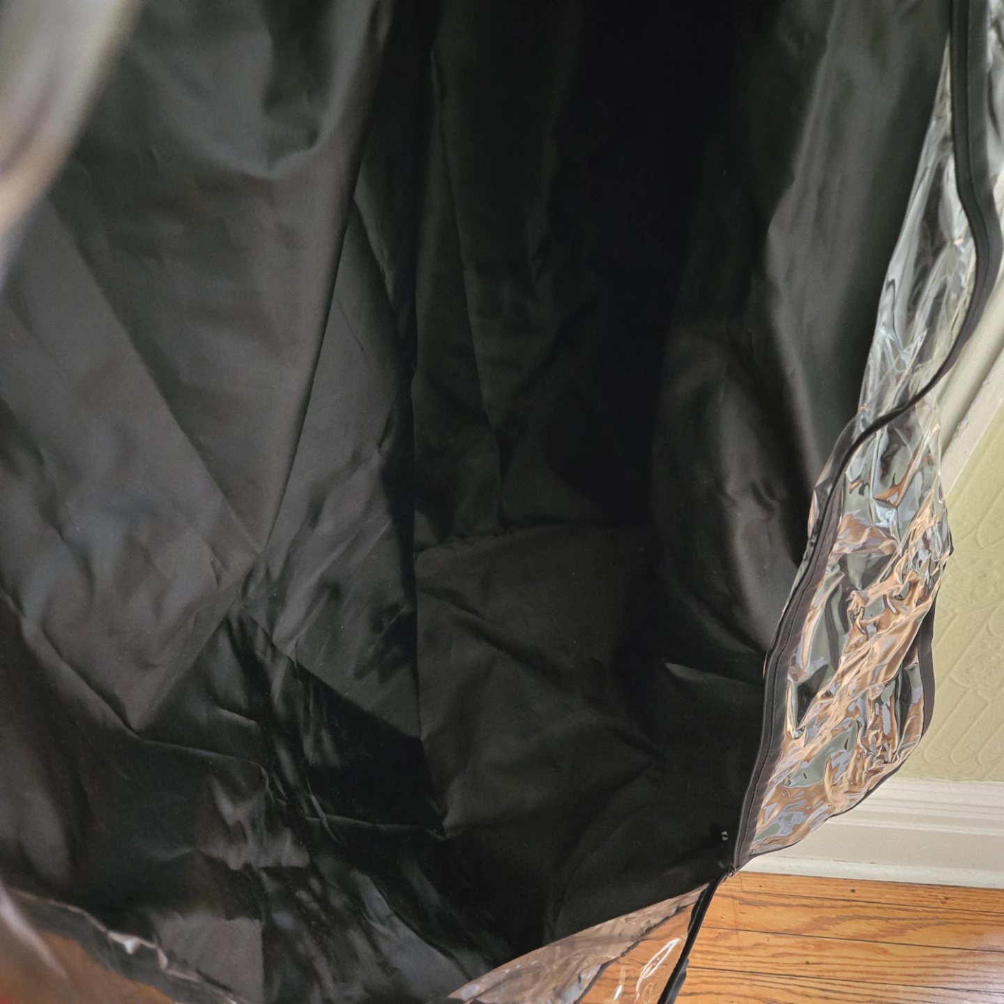 Black garment bag with clear window - photo 4