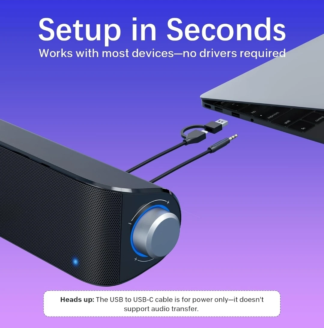 Nylavee USB Computer Speaker with Mic and Headphone Jack - photo 5