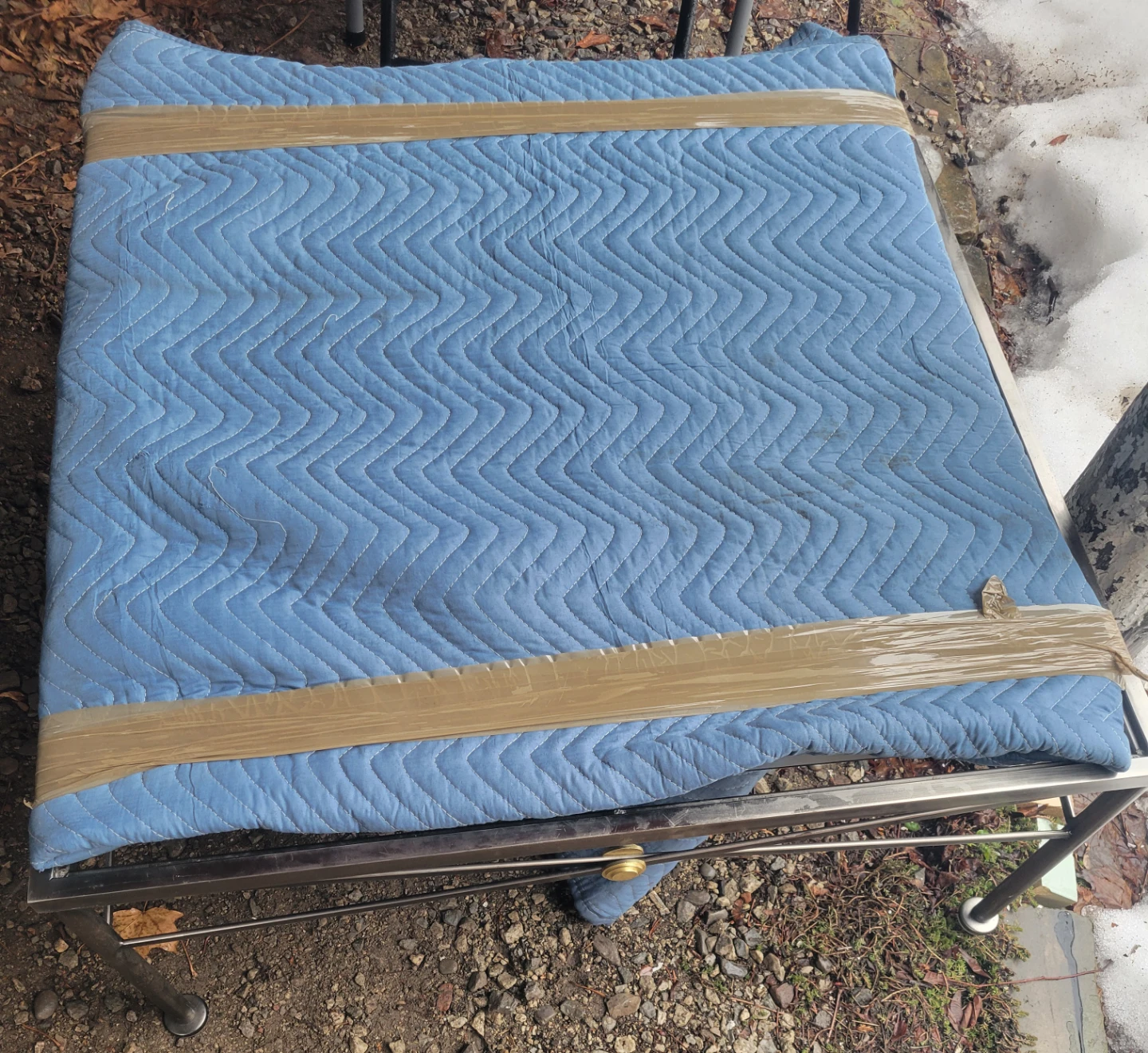 Glass Tabletop with Metal Frame