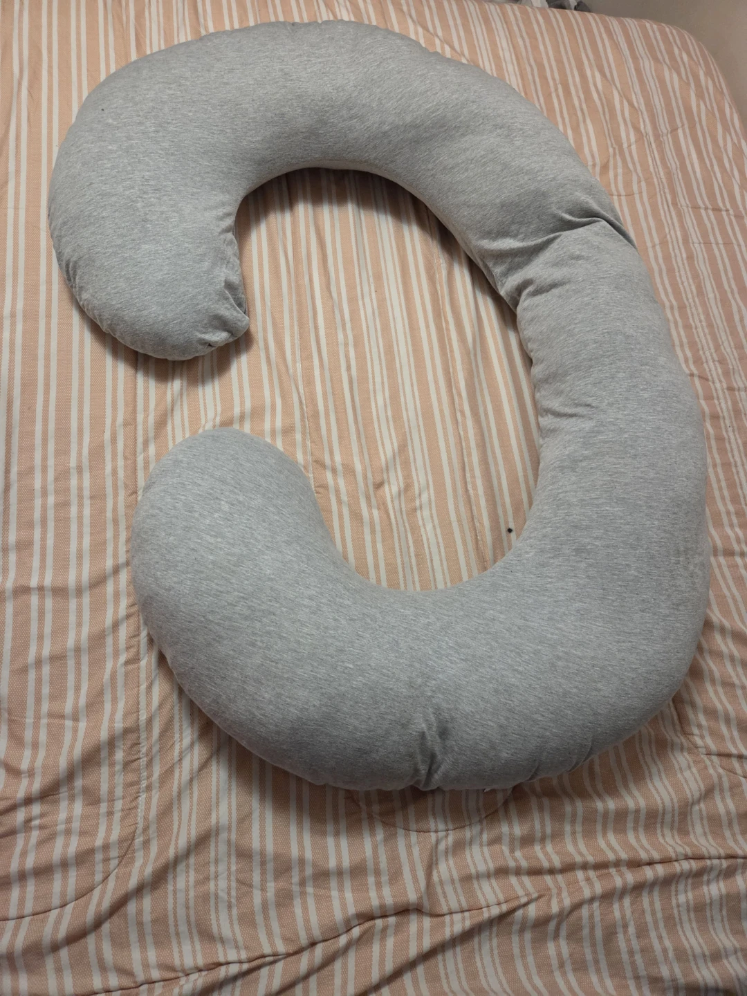 Grey C-Shaped Nursing Pillow