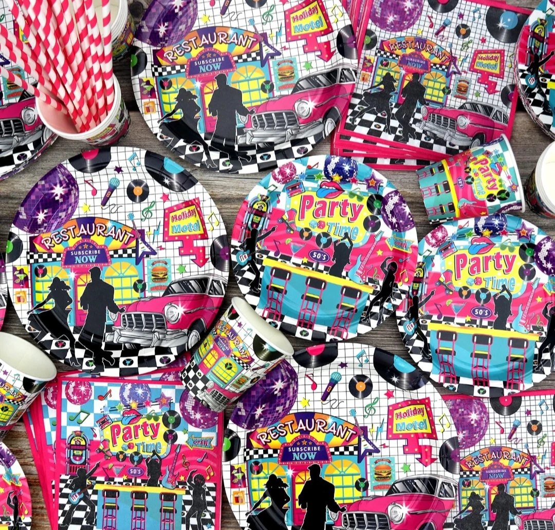 50s Rock and Roll Diner Party Supplies Set - photo 4
