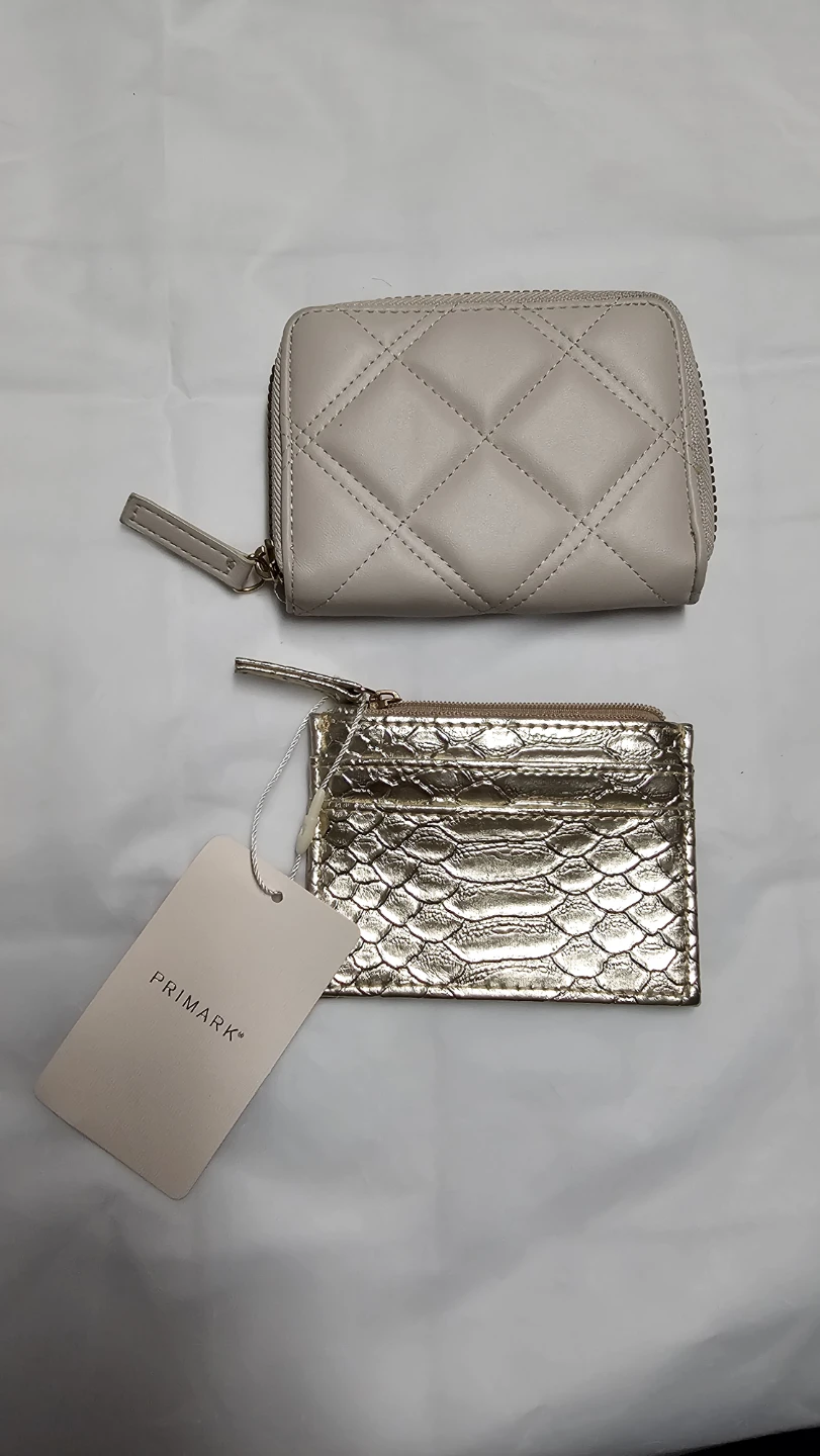 Primark Gold Card Holder & Quilted Coin Purse set