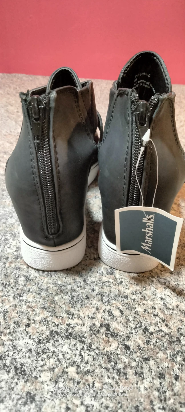 Black Wedge Sneakers - photo 3