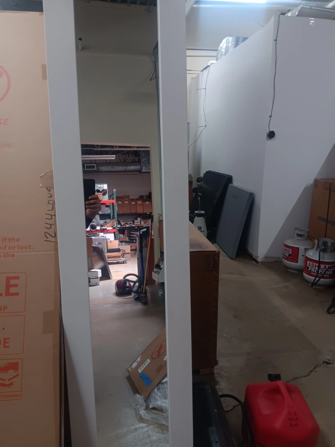 Full Length Standing Mirror with White Frame - photo 2