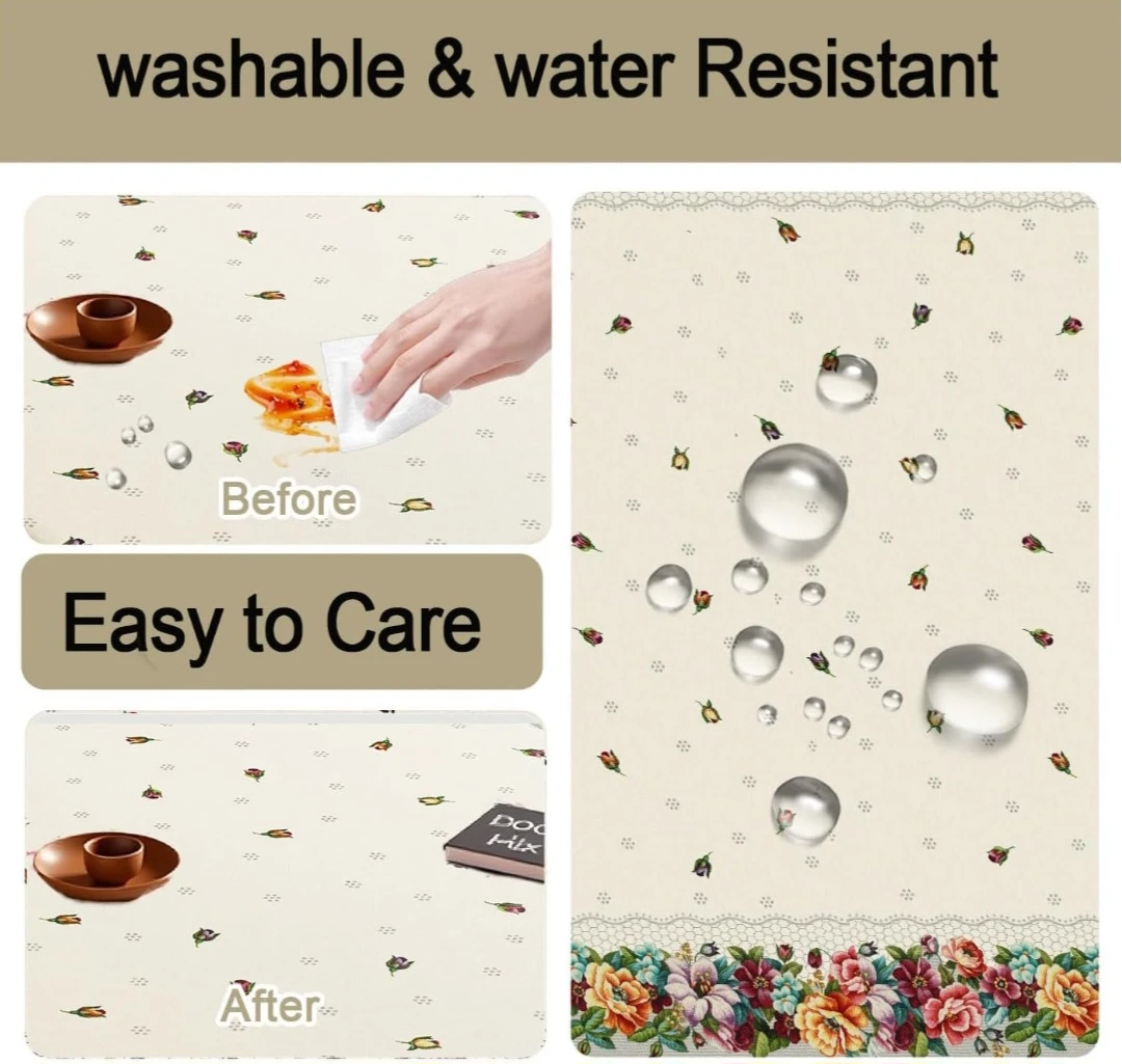Table Cloth Square Table, Skin-Friendly Tablecloth- Waterproof & - photo 3