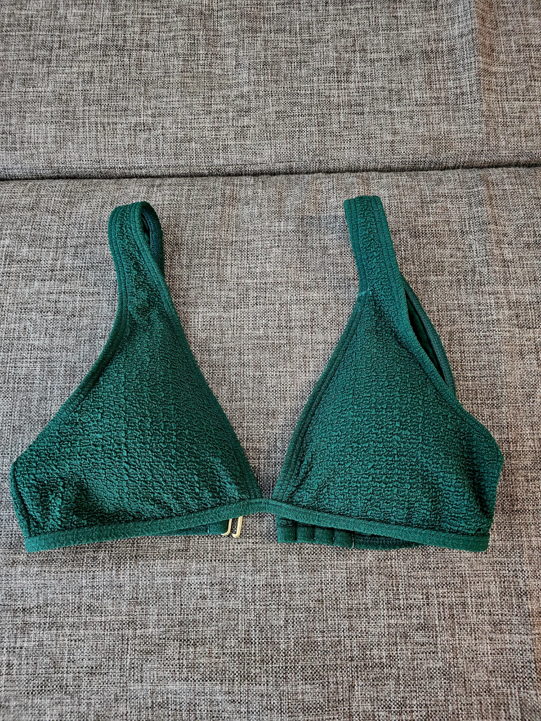 Billabong Green Textured Bikini Top