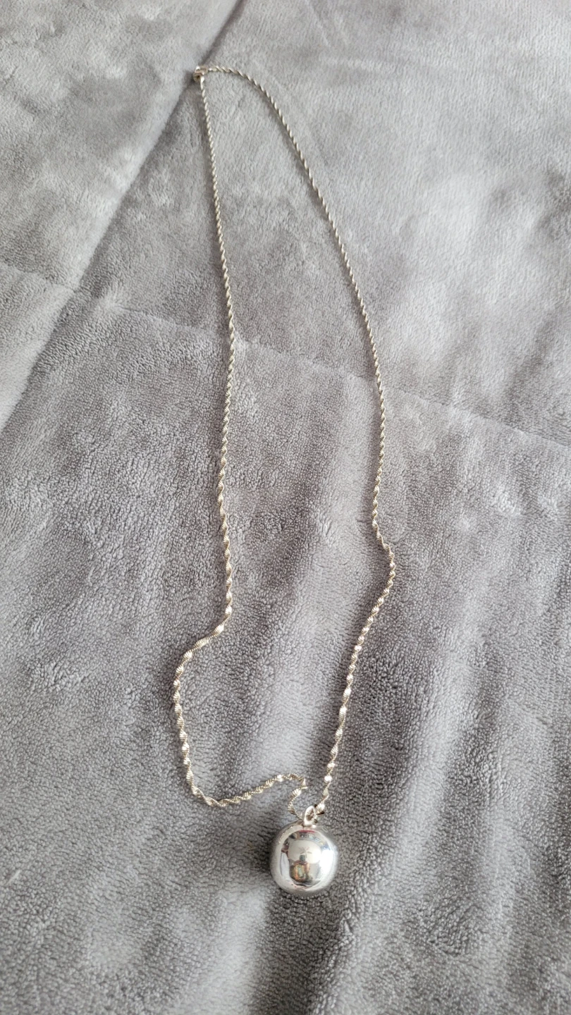 Sterling Silver Ball Pendant Necklace - photo 2
