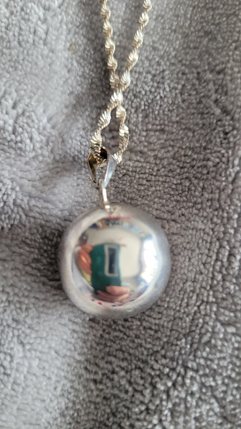 Sterling Silver Ball Pendant Necklace - photo 3