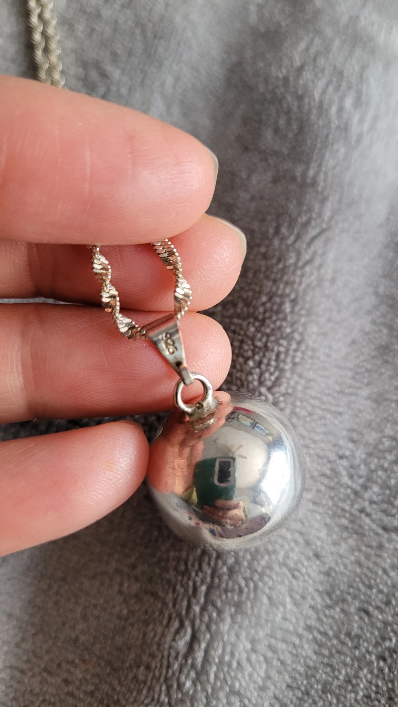 Sterling Silver Ball Pendant Necklace - photo 5