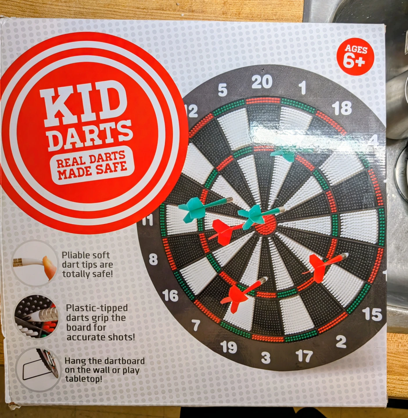 Kid Darts Safety Dart Board Set - 16 Inch