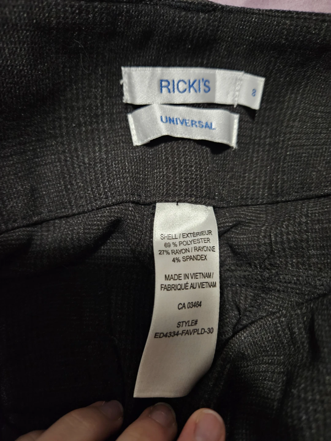 Ricki's Universal Women's Dress Pants Size 8 Grey