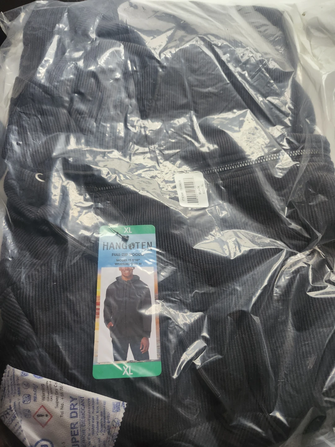 Hang Ten Black Full-Zip Hoodie - XL