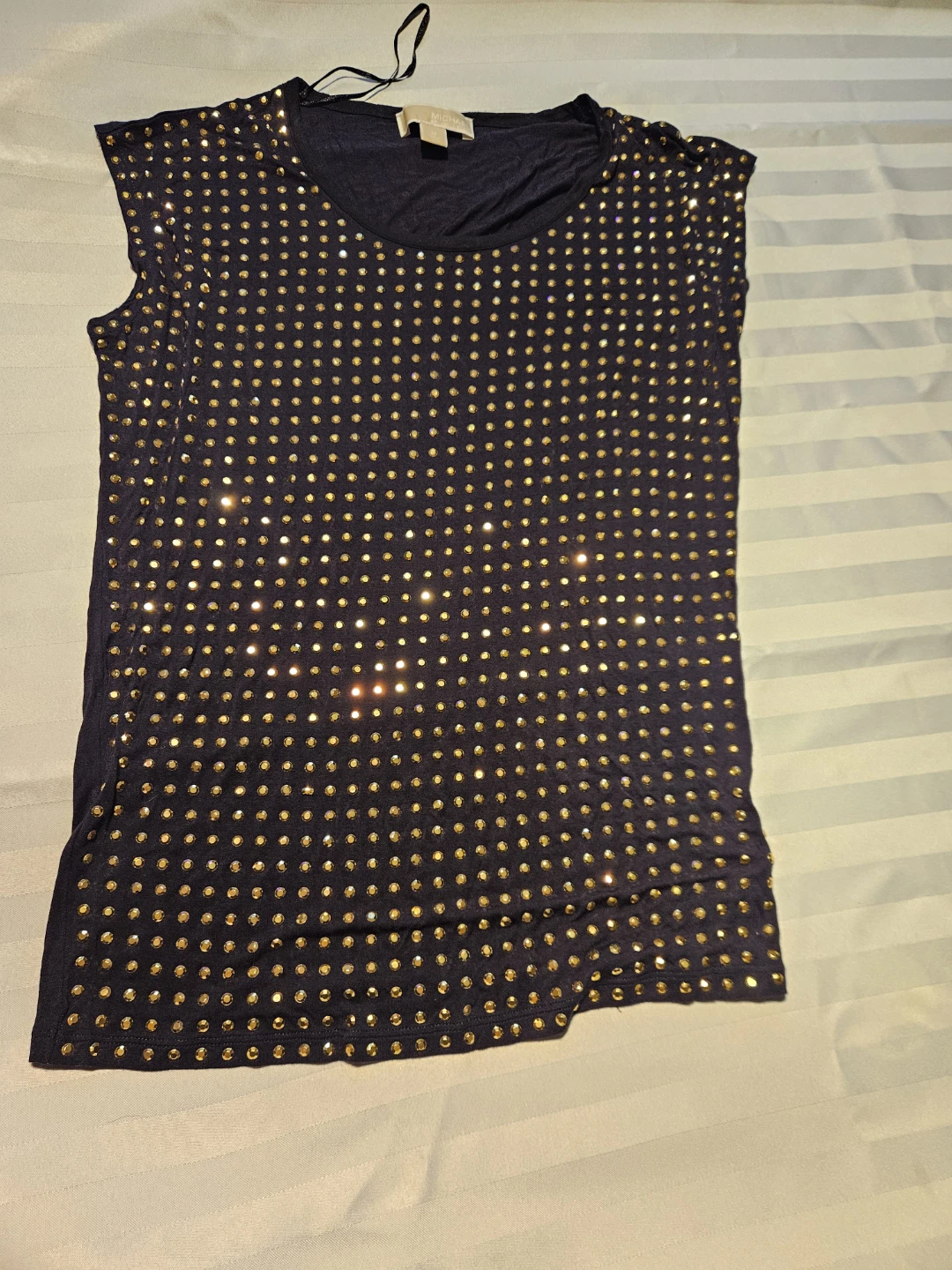 MICHAEL Michael Kors Black Embellished Sleeveless Top Size M - photo 2