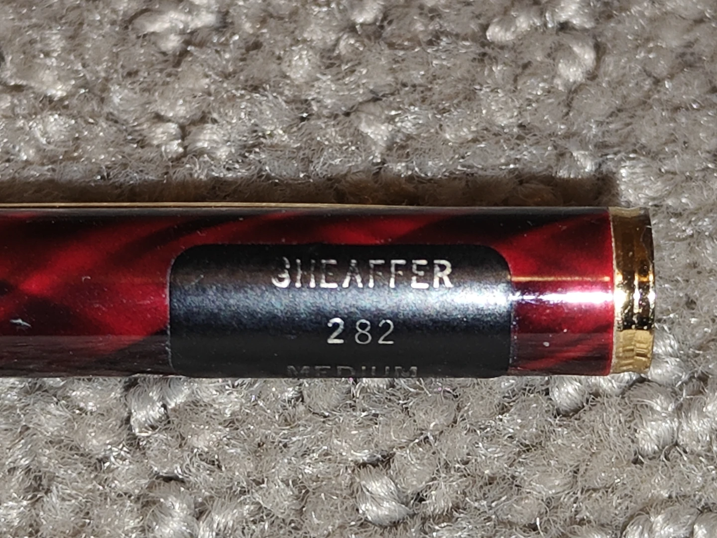 SHEAFFER 282 Medium Red Tartan Ballpoint Vintage Collector Pen - photo 4