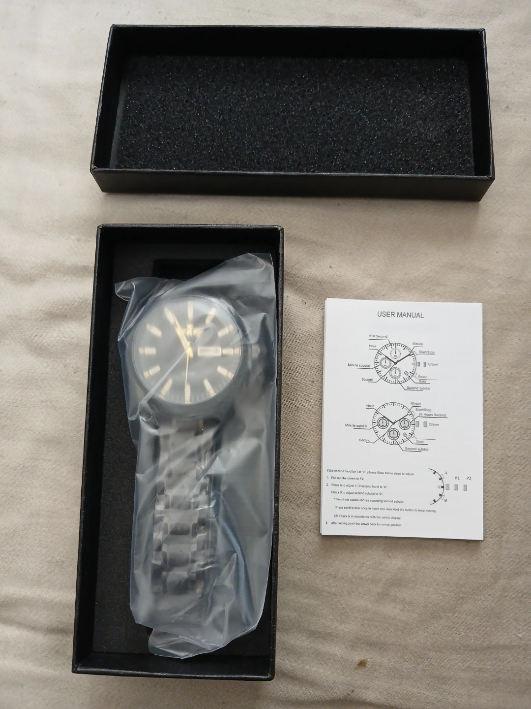 DEDIMA Black Men's Watch with Day and Date - photo 4