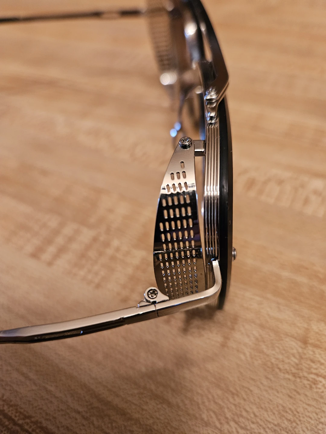 Silver Frame Aviator Sunglasses with Side Shields - photo 4