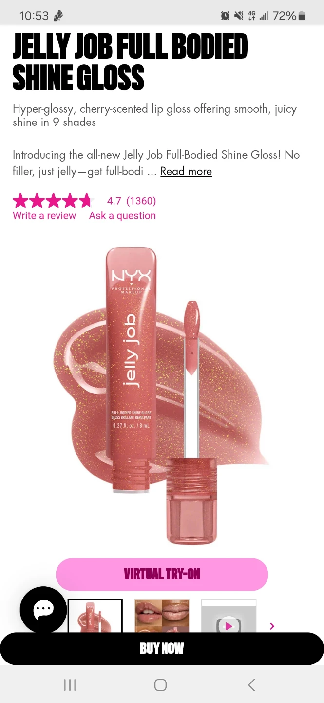 ‎NYX Jelly Job Full Bodied Shine Lip Glosses (Brand New) - photo 2