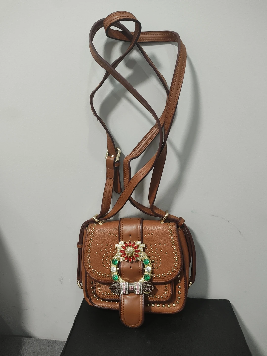 Brown Swarovski stones Crossbody Bag - photo 2