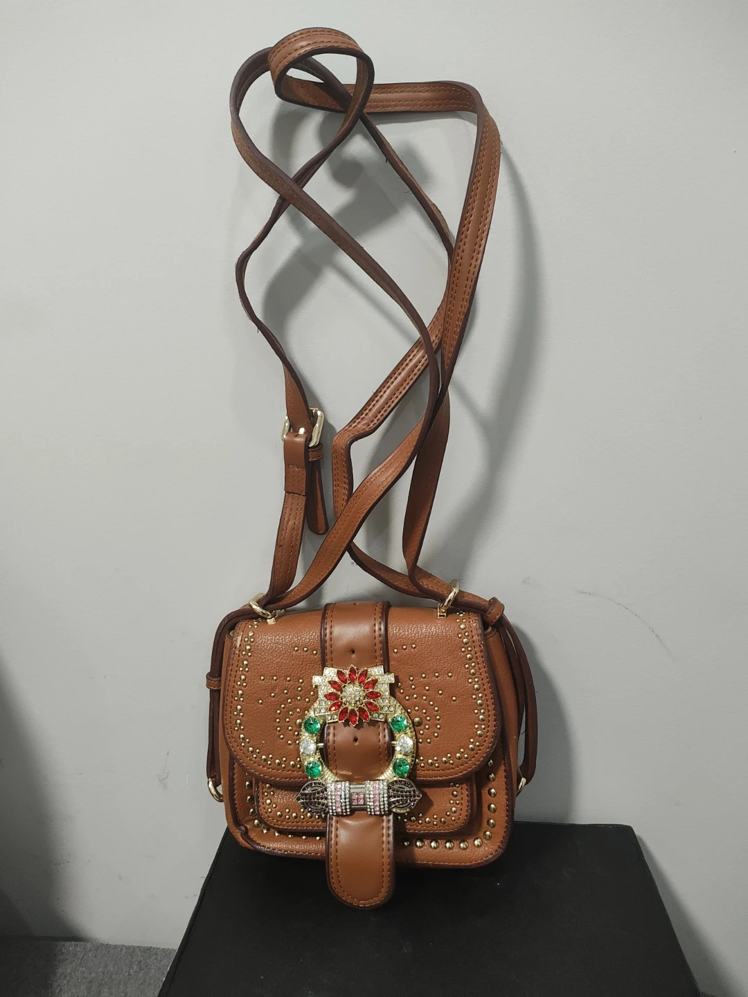 Brown Swarovski stones Crossbody Bag - photo 3