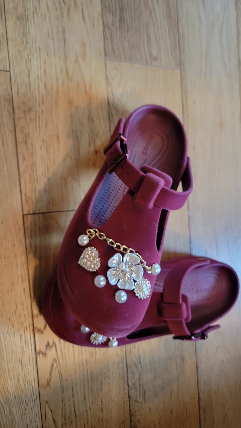 Crocs Embellished Mary Jane Flats Burgundy - photo 2