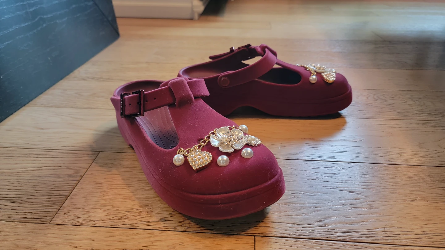 Crocs Embellished Mary Jane Flats Burgundy - photo 5
