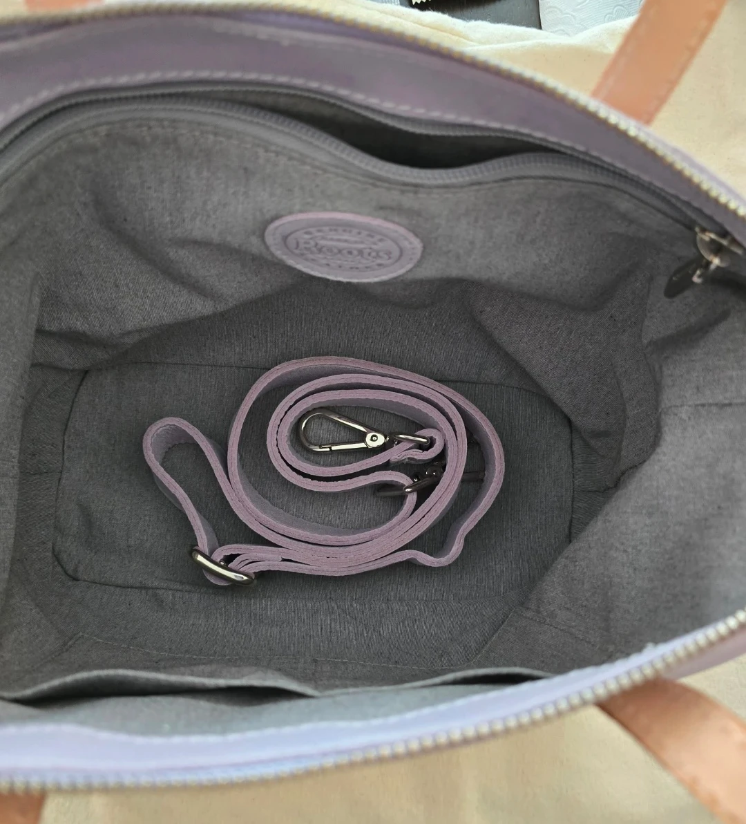 Roots Leather Tote Bag - Lavender - photo 4