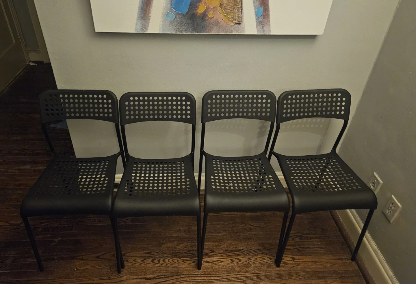 Set of 4 Black IKEA Chairs