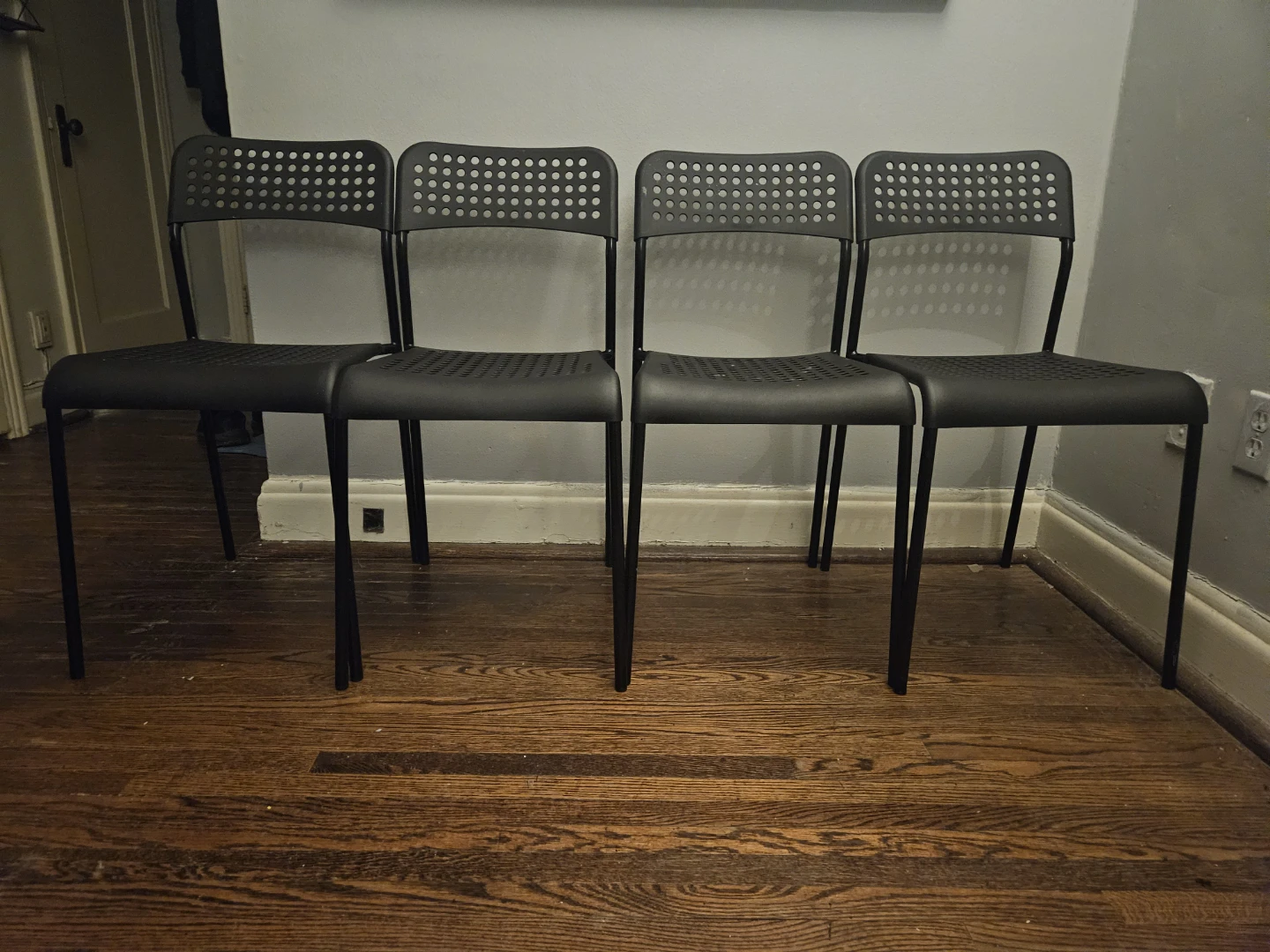Set of 4 Black IKEA Chairs - photo 2