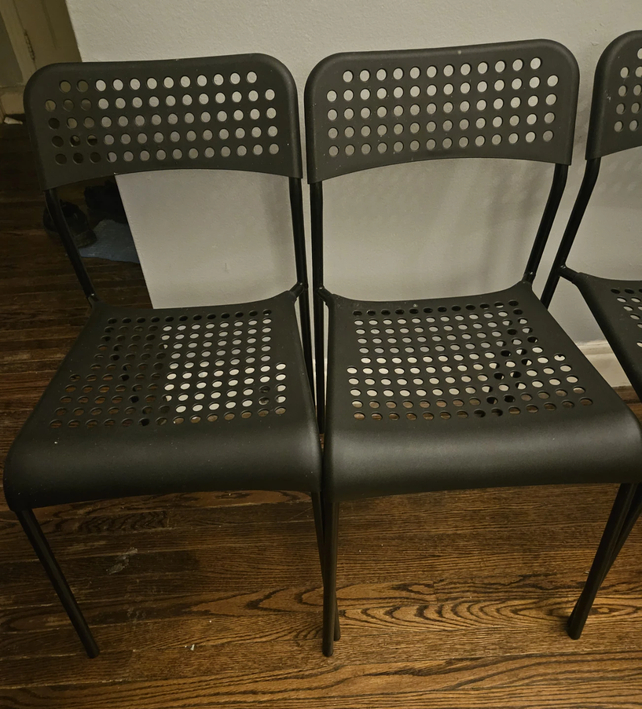 Set of 4 Black IKEA Chairs - photo 4