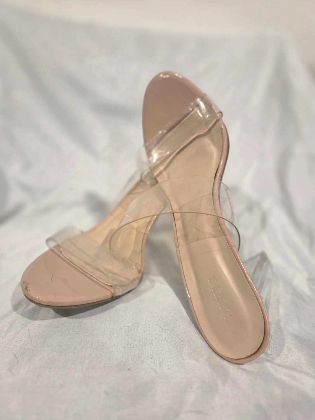 Forever 21 Clear Strap Heels Size 10
