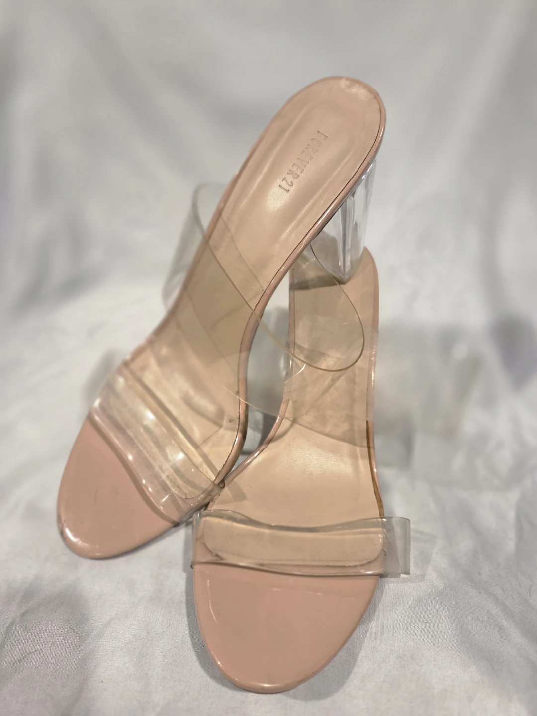 Forever 21 Clear Strap Heels Size 10 - photo 3