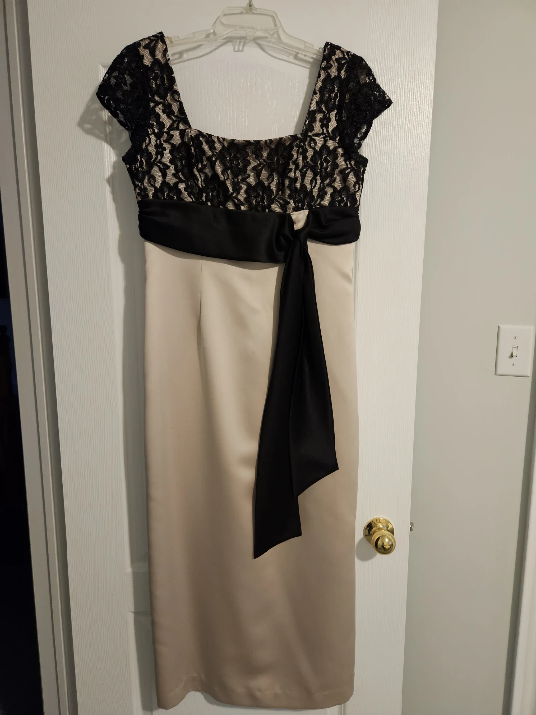 Night Way Collections Lace and Satin Dress - Size 12