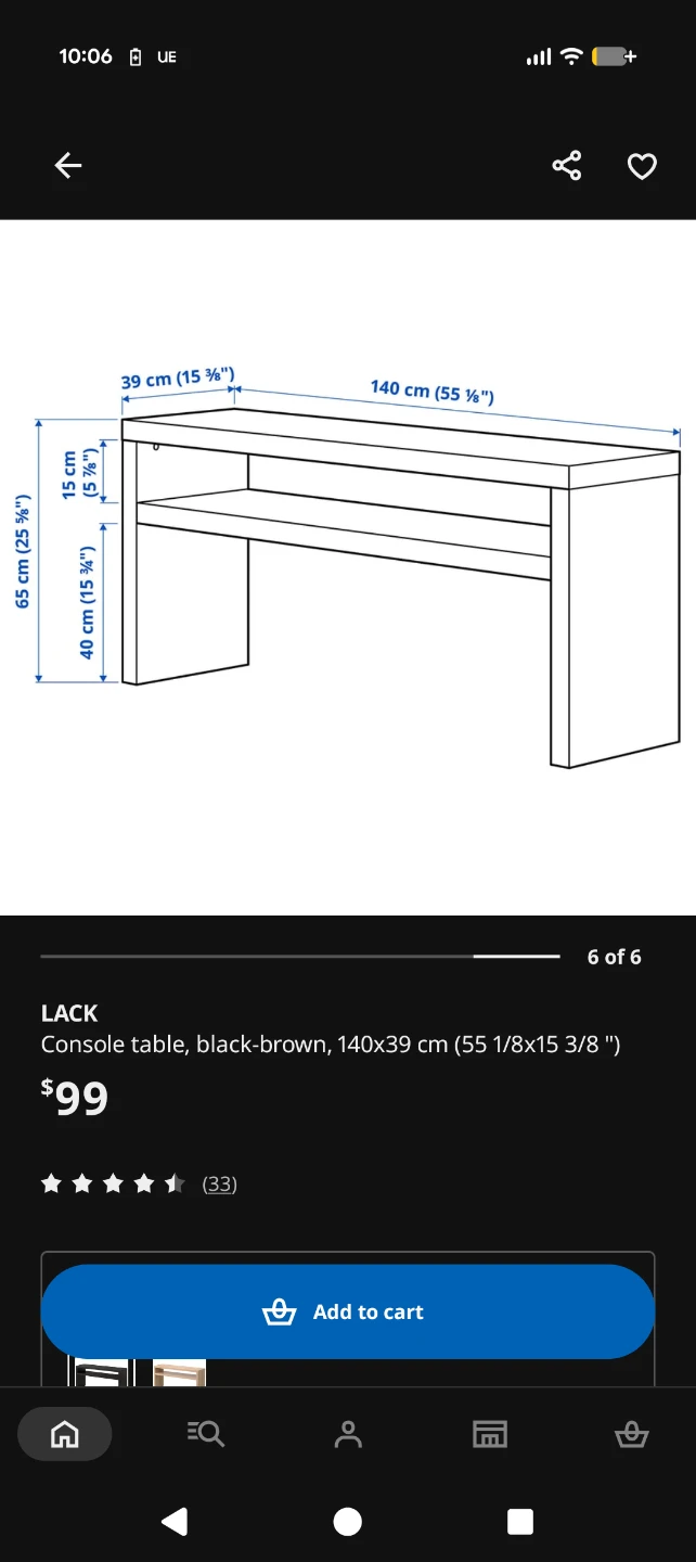 IKEA LACK Console Table - Black-Brown - photo 3