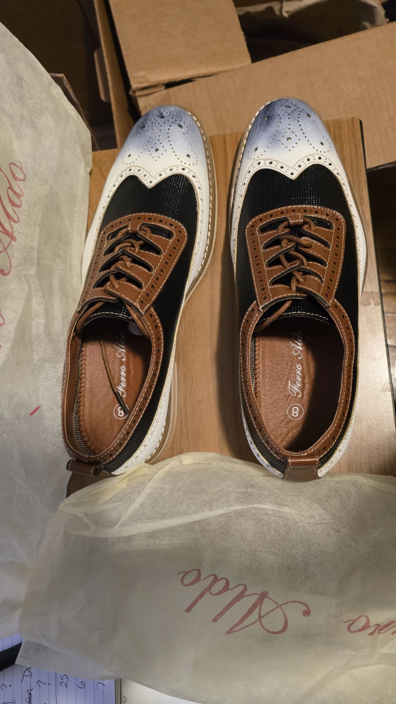 Ferro Aldo Men's Wingtip Oxford Dress Shoes - photo 2