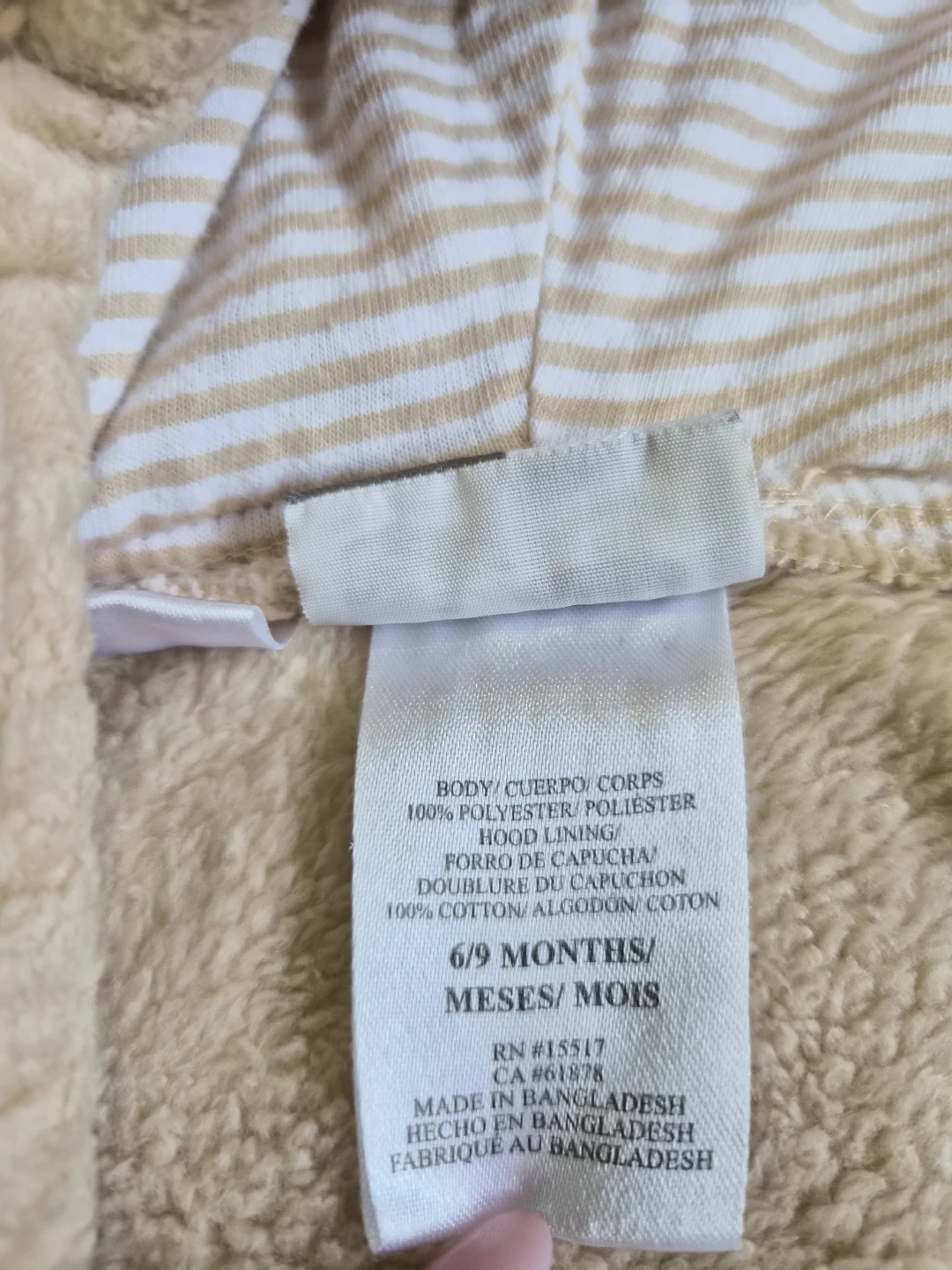 Baby Bear Fleece suit 6-9 Months - photo 2